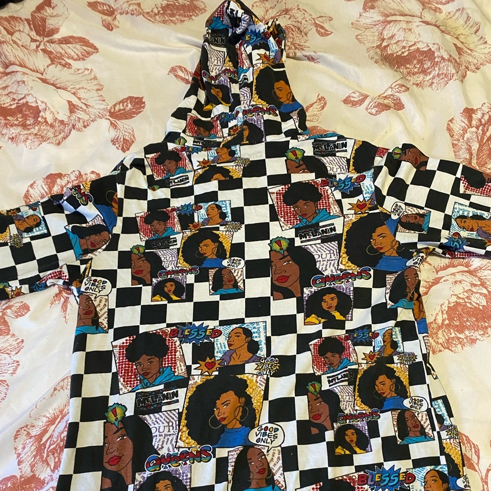 Comic style “blessed” melanin hoodie